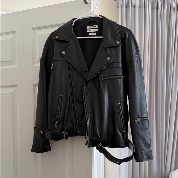 One X Teaspoon Black Graffiti Leather Jacket - "This Is Not A Reality Dream" - Picture 3 of 4